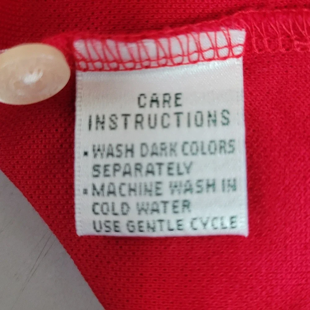 Masters Collection Mens Red Pima Cotton Polo Shirt Mercerized Golf Top Size M